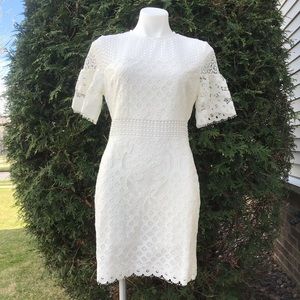 Endless Rose White Lace Short Sleeve Dress